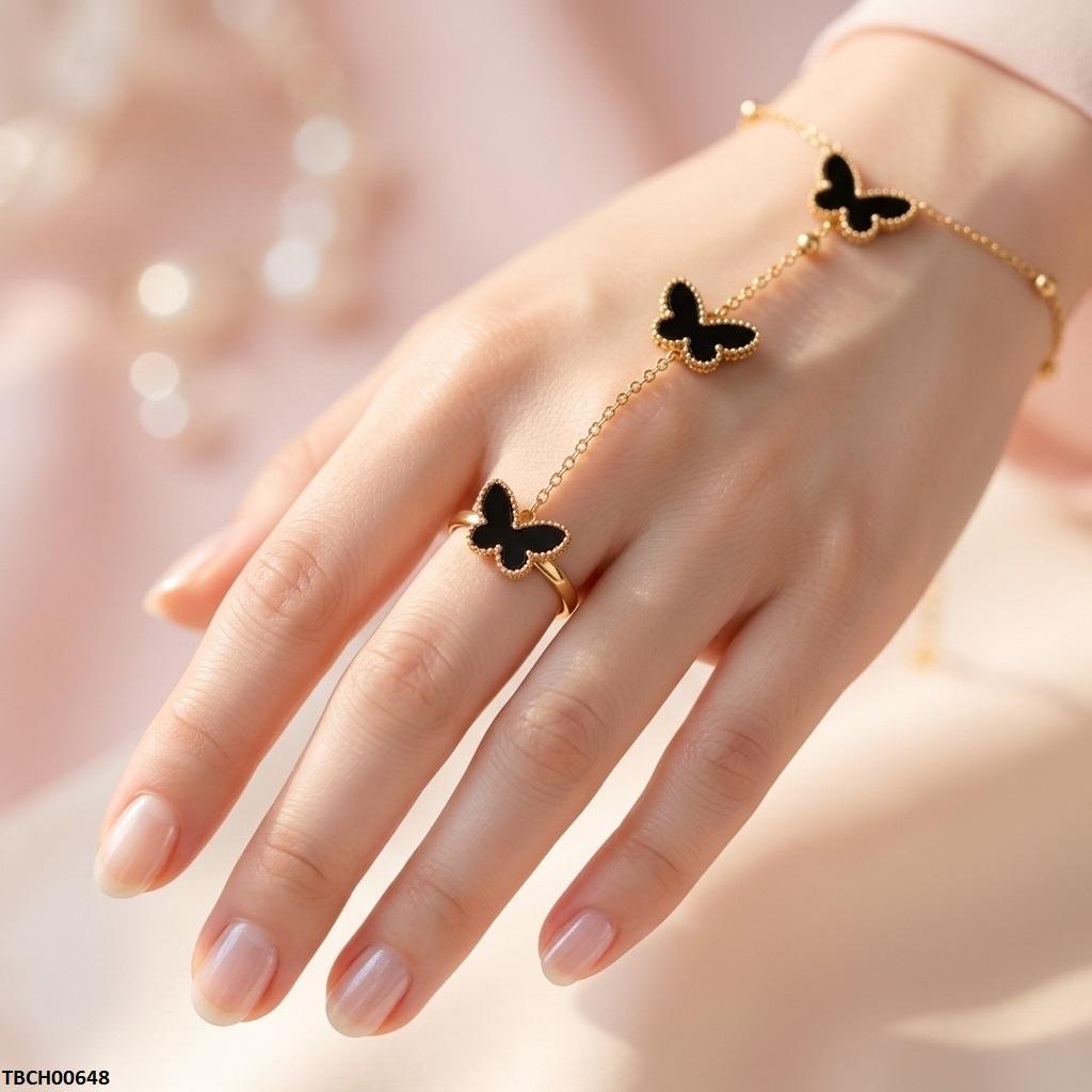 Stainless Steel Butterfly Angla Bracelet Adjustable
