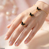 Stainless Steel Butterfly Angla Bracelet Adjustable