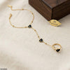 Stainless Steel Heart Angla Bracelet Adjustable