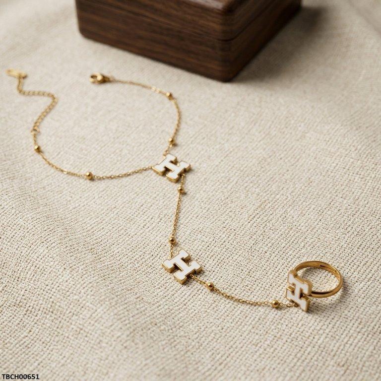 Stainless Steel H-Shap Angla Bracelet Adjustable