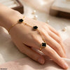Stainless Steel Clover Angla Bracelet Adjustable