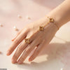 Stainless Steel Clover Angla Bracelet Adjustable