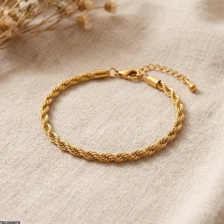 Rope Chain Stainless Steel Bracelet Adjustable