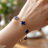 Four Side Leaf Stainless Steel Bracelet Adjustable