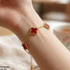 Four Side Leaf Stainless Steel Bracelet Adjustable