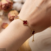 Four Side Leaf Stainless Steel Bracelet Adjustable