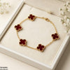 Four Side Leaf Stainless Steel Bracelet Adjustable