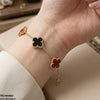 Multi Four Side Leaf Stainless Steel Bracelet Adjustable