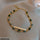 Oval Beads Pillar Doted Chain Bracelet