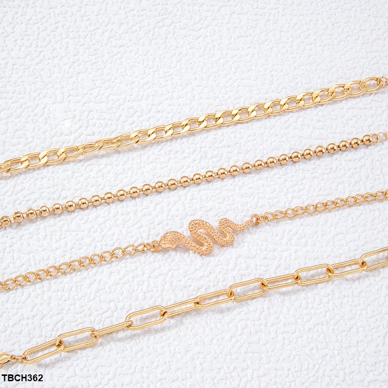 Snake 4 Chain Hand Bracelet