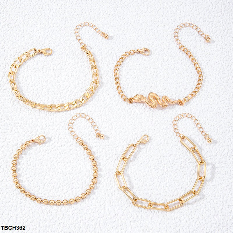Snake 4 Chain Hand Bracelet