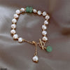 Round Pearl Drop Bracelet Adjustable