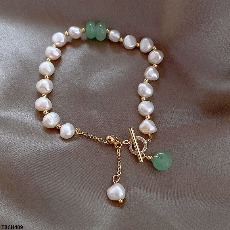 Round Pearl Drop Bracelet Adjustable