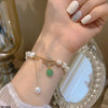 Round Pearl Drop Bracelet Adjustable