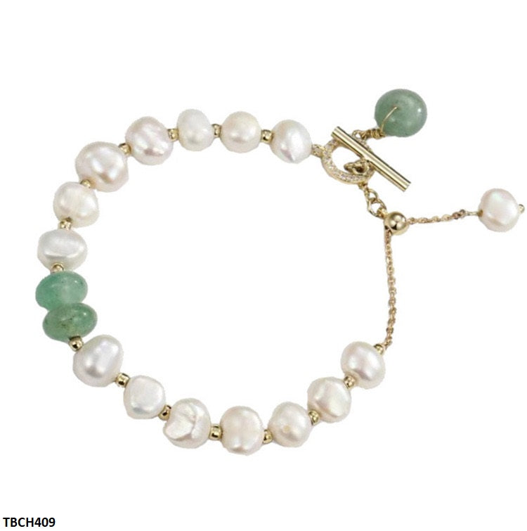 Round Pearl Drop Bracelet Adjustable