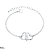 Double Heart Bracelet Adjustable