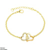 Double Heart Bracelet Adjustable