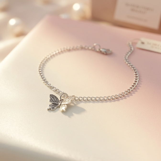 Butterfly Stainless Steel Adjustable Bracelet