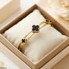 Stainless Steel Round Clover Braclet
