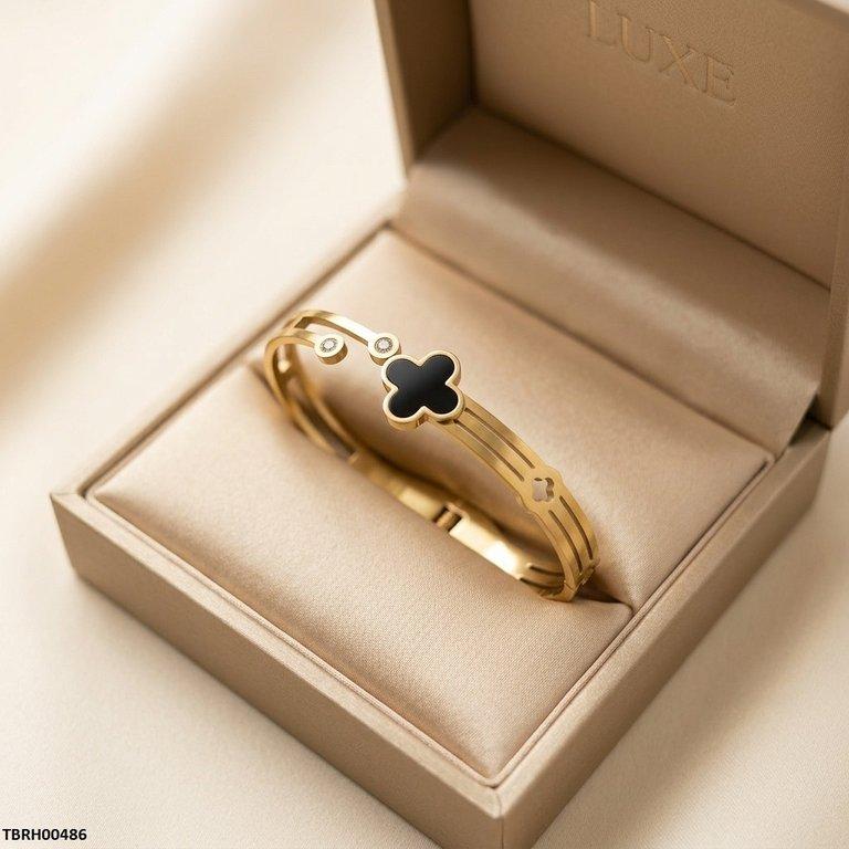 Stainless Steel Flower Stone Braclet