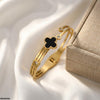 Stainless Steel Flower Stone Braclet