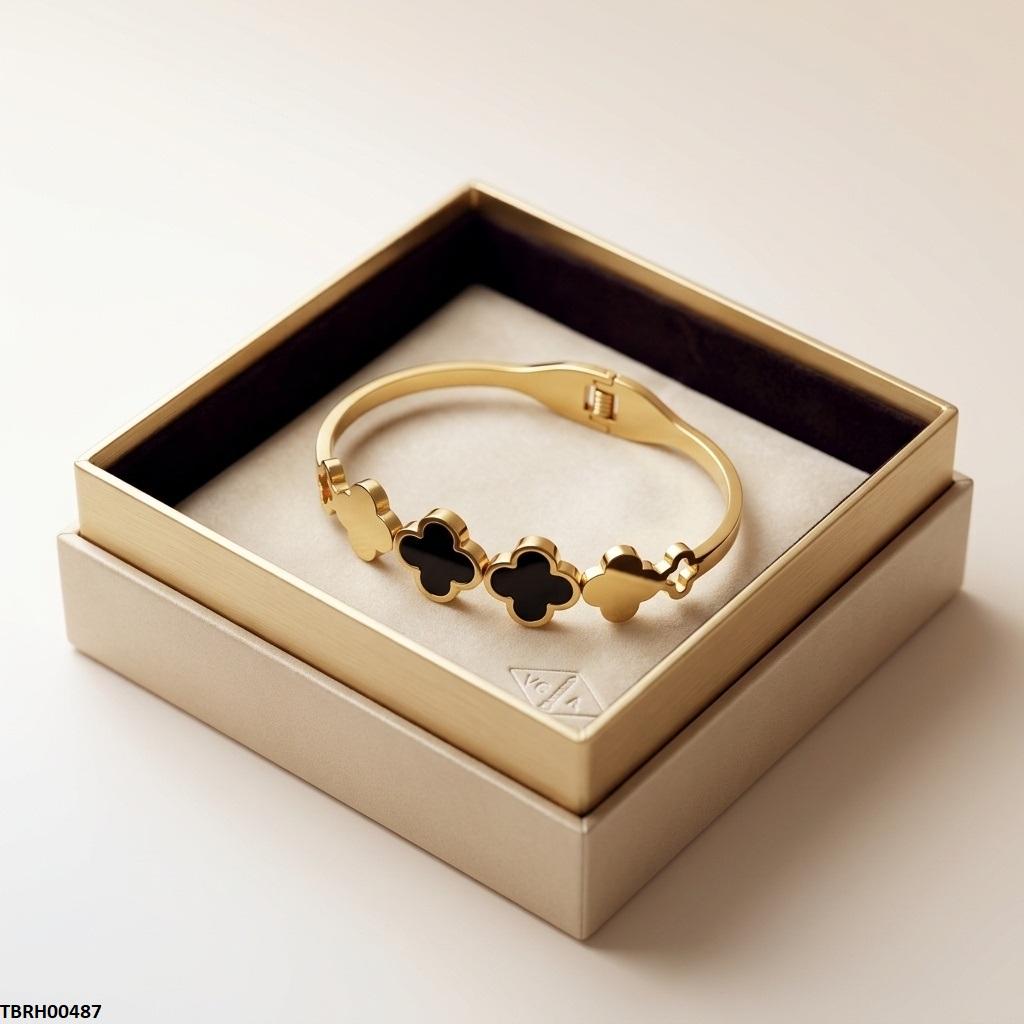 Stainless Steel Double Clover Braclet