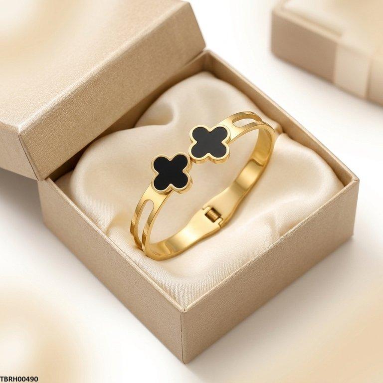 Stainless Steel Double Clover Braclet