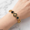 Stainless Steel Three Flowers Bracelet