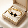 Stainless Steel Double Clover Bracelet
