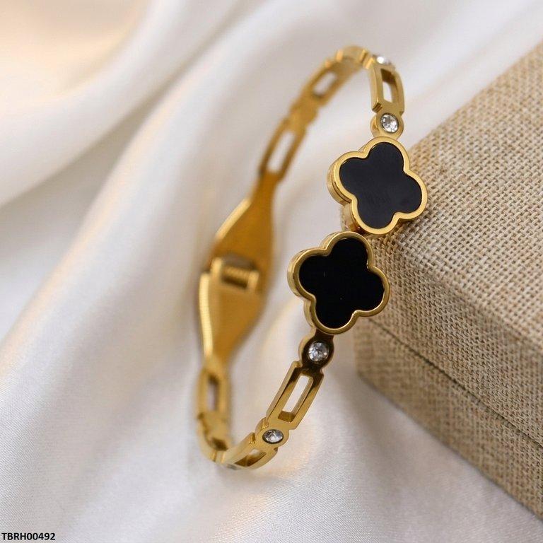 Stainless Steel Double Clover Bracelet