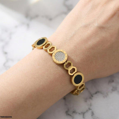 Stainless Steel White/Black Stone Bracelet