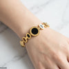 Stainless Steel Round/Oval Stone Bracelet