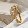 Leaf Stone Stainless Steel Bracelet
