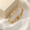 Round Flower Stainless Steel Bracelet Adjustable