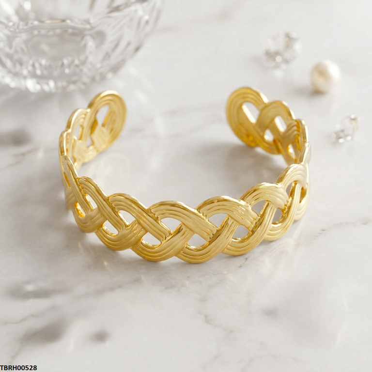 Wave Cuff Stainless Steel Bracelet Adjustable