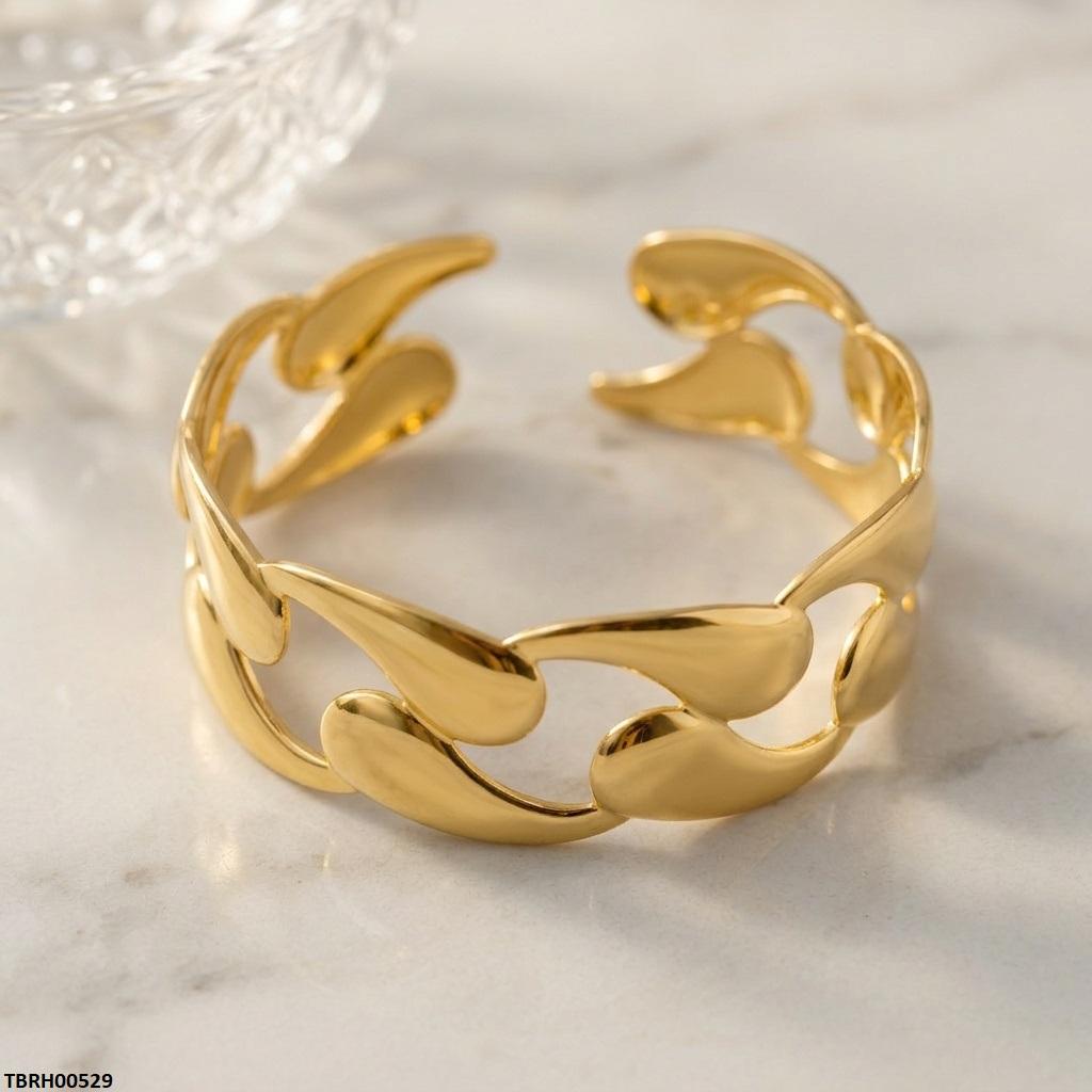 Wave Cuff Stainless Steel Bracelet Adjustable