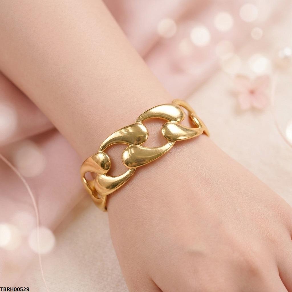 Wave Cuff Stainless Steel Bracelet Adjustable