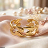 Wave Cuff Stainless Steel Bracelet Adjustable