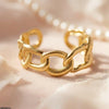 Chain Link Cuff Stainless Steel Bracelet Adjustable
