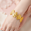 Monstera Leaf Cuff Stainless Steel Bracelet Adjustable