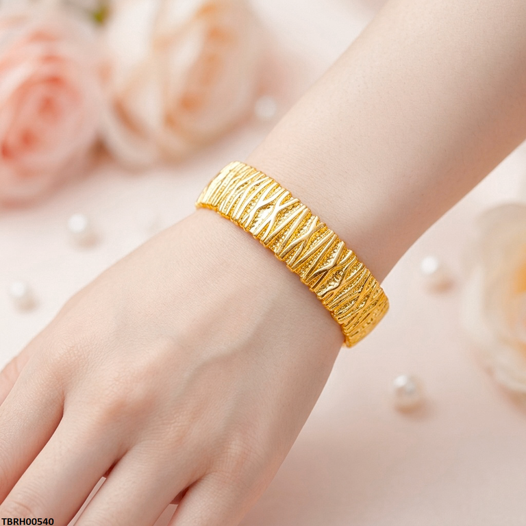 Textured Cross Cuff Stainless Steel Bracelet Adjustable
