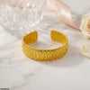 Textured Cross Cuff Stainless Steel Bracelet Adjustable