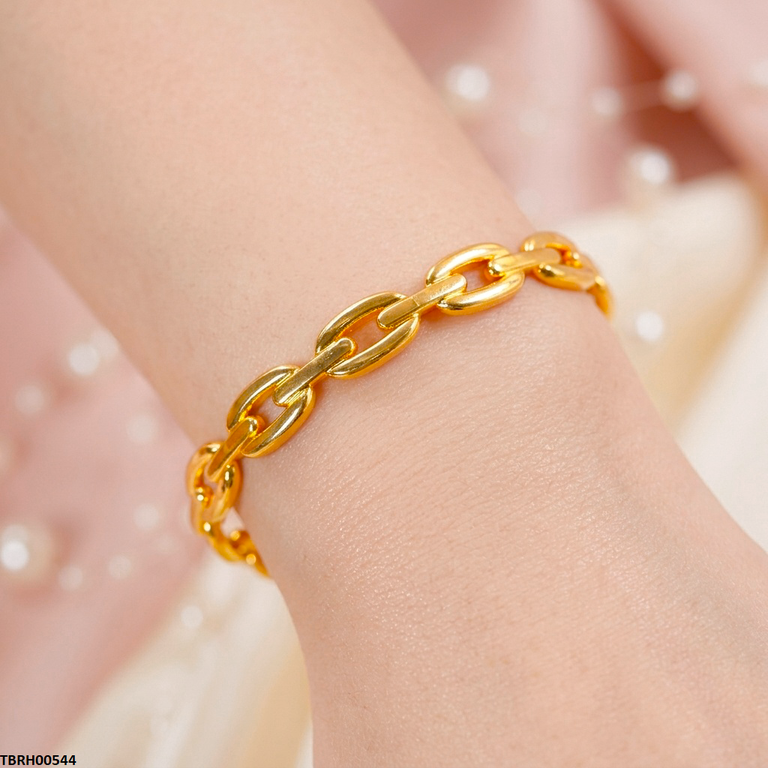 Oval Chain Link Cuff Stainless Steel Bracelet Adjustable