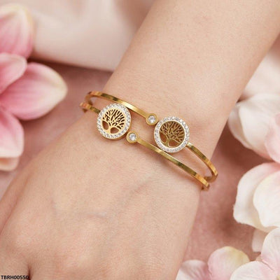 Round Tree Stainless Steel Bracelet Adjustable