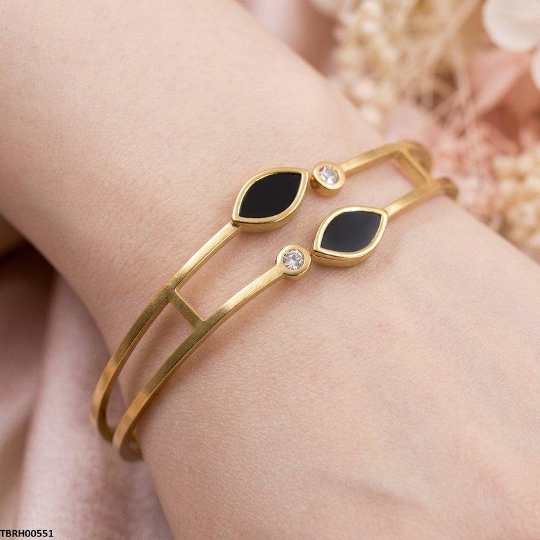 Round Marquise Stainless Steel Bracelet Adjustable