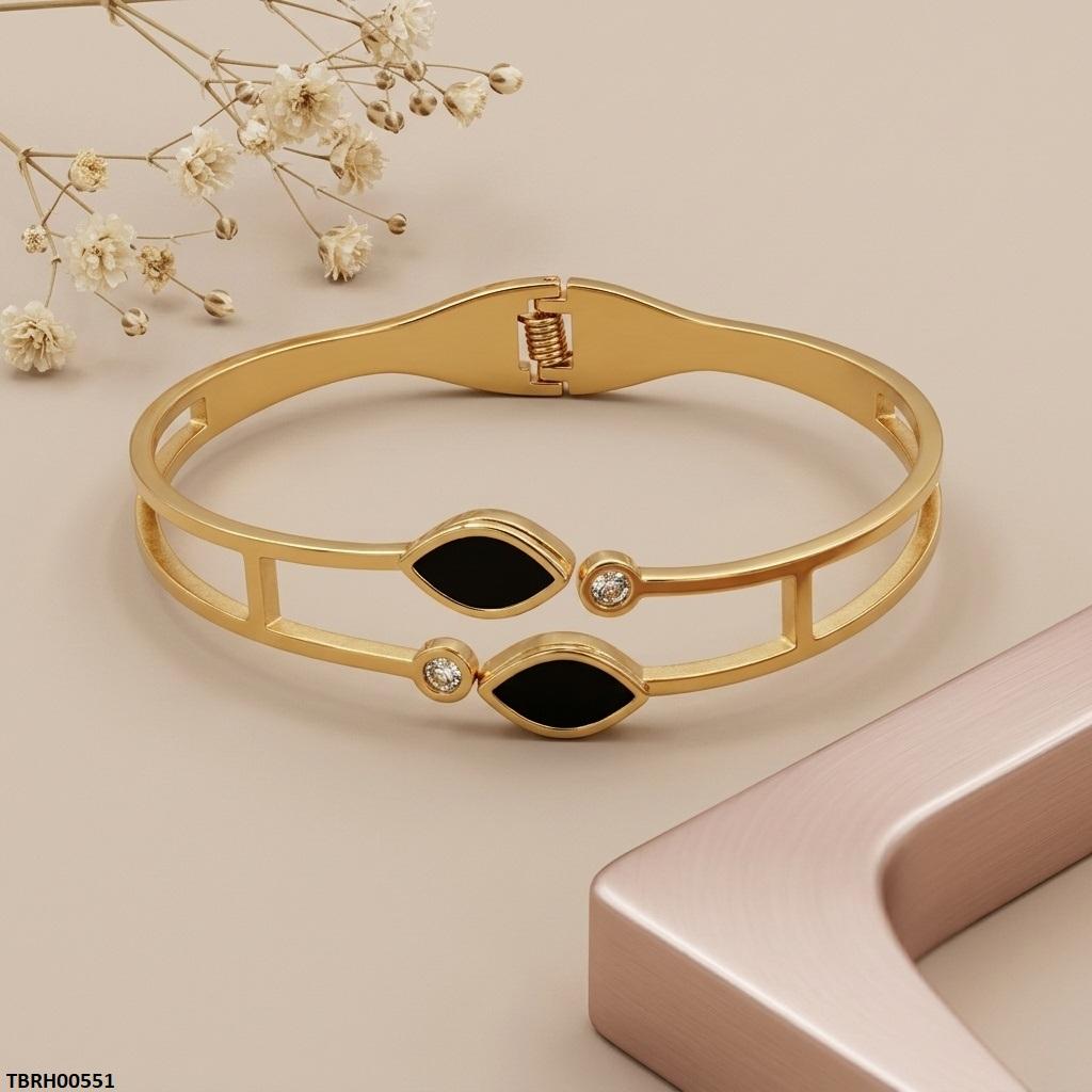 Round Marquise Stainless Steel Bracelet Adjustable