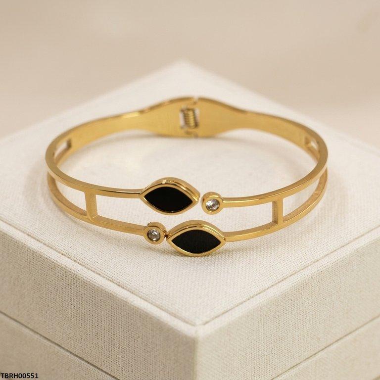 Round Marquise Stainless Steel Bracelet Adjustable