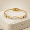 Rectangle Stone Stainless Steel Bracelet Adjustable