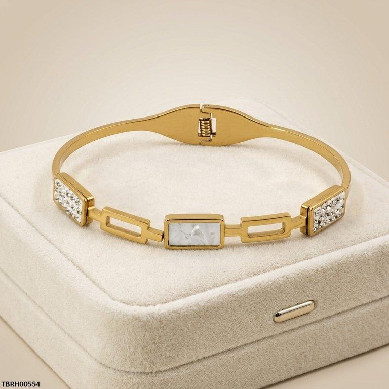 Rectangle Stone Stainless Steel Bracelet Adjustable