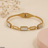 Rectangle Stone Stainless Steel Bracelet Adjustable